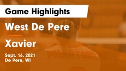 West De Pere  vs Xavier  Game Highlights - Sept. 16, 2021