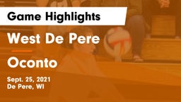 West De Pere  vs Oconto  Game Highlights - Sept. 25, 2021