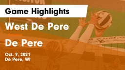 West De Pere  vs De Pere  Game Highlights - Oct. 9, 2021