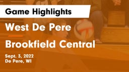 West De Pere  vs Brookfield Central  Game Highlights - Sept. 3, 2022