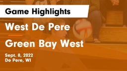 West De Pere  vs Green Bay West Game Highlights - Sept. 8, 2022