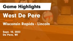 West De Pere  vs Wisconsin Rapids - Lincoln  Game Highlights - Sept. 10, 2022