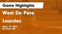 West De Pere  vs Lourdes  Game Highlights - Sept. 10, 2022