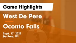 West De Pere  vs Oconto Falls  Game Highlights - Sept. 17, 2022