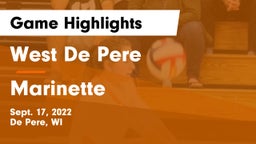 West De Pere  vs Marinette  Game Highlights - Sept. 17, 2022