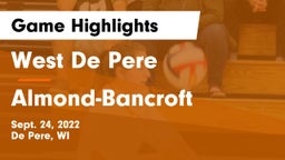 West De Pere  vs Almond-Bancroft Game Highlights - Sept. 24, 2022