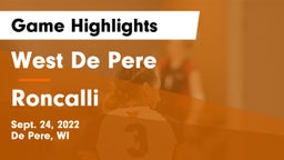 West De Pere  vs Roncalli  Game Highlights - Sept. 24, 2022