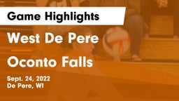 West De Pere  vs Oconto Falls  Game Highlights - Sept. 24, 2022