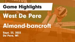 West De Pere  vs Almond-bancroft Game Highlights - Sept. 23, 2023