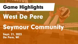 West De Pere  vs Seymour Community  Game Highlights - Sept. 21, 2023