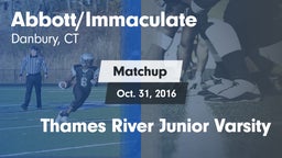 Matchup: Immaculate High vs. Thames River Junior Varsity 2015