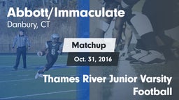 Matchup: Immaculate High vs. Thames River Junior Varsity Football 2016