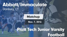 Matchup: Immaculate High vs. Platt Tech Junior Varsity Football 2015