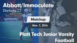 Matchup: Immaculate High vs. Platt Tech Junior Varsity Football 2016