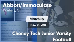 Matchup: Immaculate High vs. Cheney Tech Junior Varsity Football 2016
