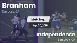Matchup: Branham vs. Independence  2016