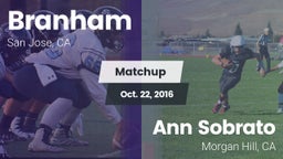 Matchup: Branham vs. Ann Sobrato  2016