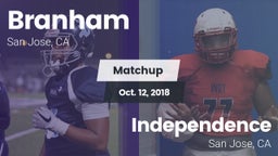 Matchup: Branham vs. Independence  2018