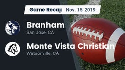 Recap: Branham  vs. Monte Vista Christian  2019