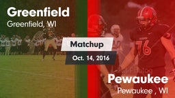 Matchup: Greenfield vs. Pewaukee  2016