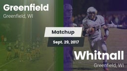 Matchup: Greenfield vs. Whitnall  2017