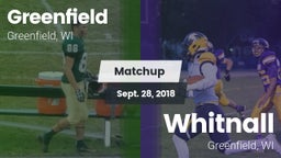 Matchup: Field vs. Whitnall  2018