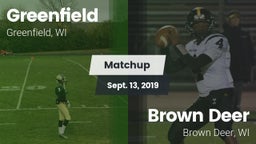 Matchup: Greenfield vs. Brown Deer  2019