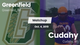 Matchup: Greenfield vs. Cudahy  2019