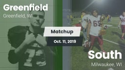 Matchup: Greenfield vs. South  2019