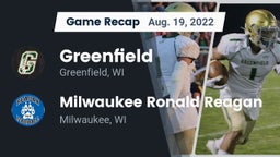 Recap: Greenfield  vs. Milwaukee Ronald Reagan  2022