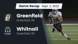 Recap: Greenfield  vs. Whitnall  2022