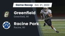 Recap: Greenfield  vs. Racine Park  2022