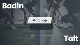 Matchup: Badin vs. Taft  2016