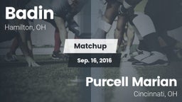 Matchup: Badin vs. Purcell Marian  2016