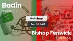 Matchup: Badin vs. Bishop Fenwick  2016