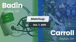 Matchup: Badin vs. Carroll  2016