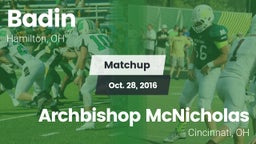 Matchup: Badin vs. Archbishop McNicholas  2016