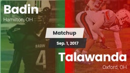 Matchup: Badin vs. Talawanda  2017