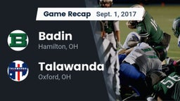 Recap: Badin  vs. Talawanda  2017