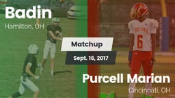 Matchup: Badin vs. Purcell Marian  2017