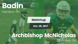 Matchup: Badin vs. Archbishop McNicholas  2017