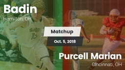 Matchup: Badin vs. Purcell Marian  2018