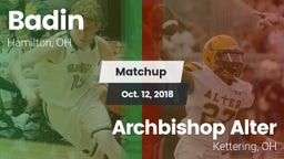 Matchup: Badin vs. Archbishop Alter  2018