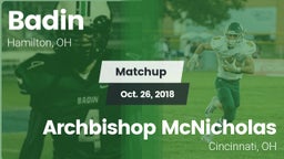 Matchup: Badin vs. Archbishop McNicholas  2018