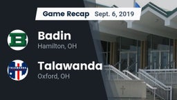 Recap: Badin  vs. Talawanda  2019