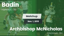Matchup: Badin vs. Archbishop McNicholas  2019