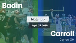 Matchup: Badin vs. Carroll  2020