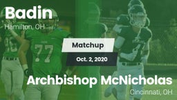 Matchup: Badin vs. Archbishop McNicholas  2020