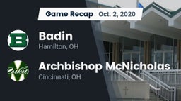 Recap: Badin  vs. Archbishop McNicholas  2020