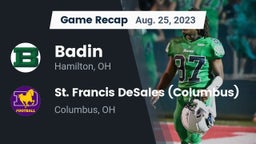 Recap: Badin  vs. St. Francis DeSales  (Columbus) 2023
